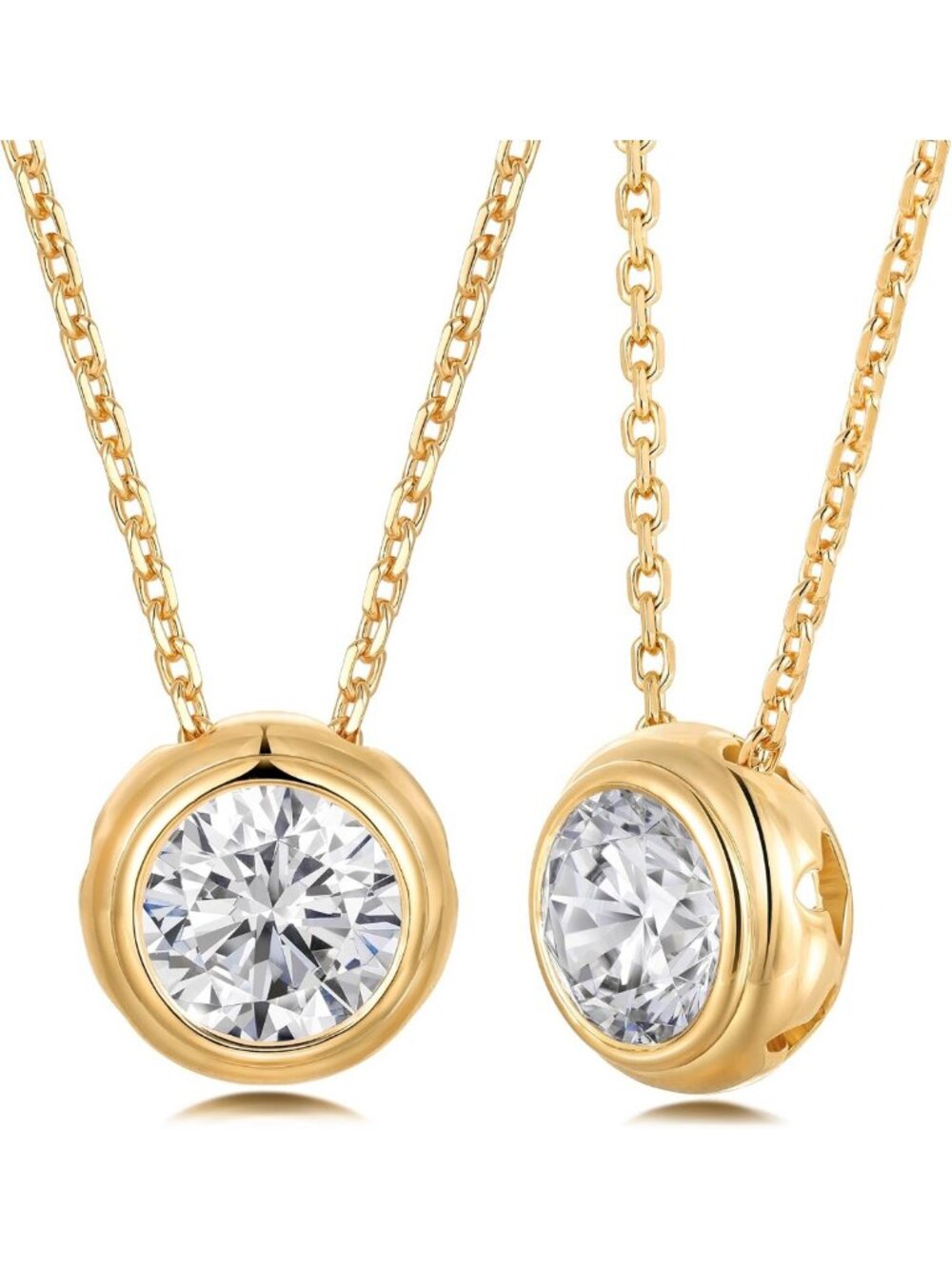 Adjustable 5A Cubic Zirconia & Simulated Emerald Bezel Necklace for Women